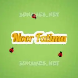 noor fatima in Ladybugs style - 3D name wallpaper