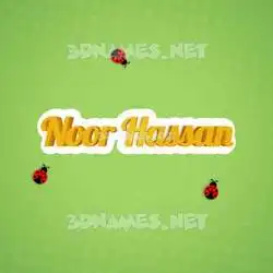 noor hassan in Ladybugs style - 3D name wallpaper