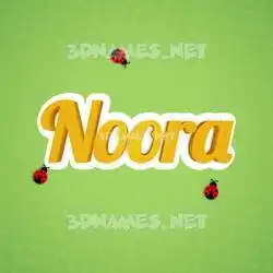 noora in Ladybugs style - 3D name wallpaper