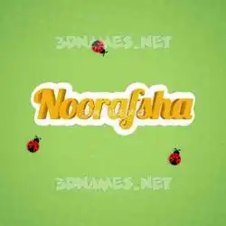 noorafsha in Ladybugs style - 3D name wallpaper
