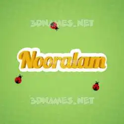 nooralam in Ladybugs style - 3D name wallpaper