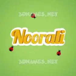 noorali in Ladybugs style - 3D name wallpaper