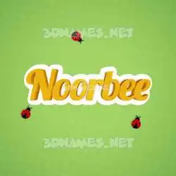 noorbee in Ladybugs style - 3D name wallpaper