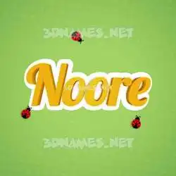 noore in Ladybugs style - 3D name wallpaper