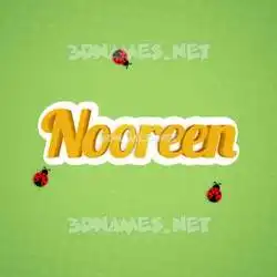 nooreen in Ladybugs style - 3D name wallpaper
