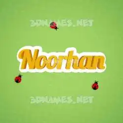 noorhan in Ladybugs style - 3D name wallpaper
