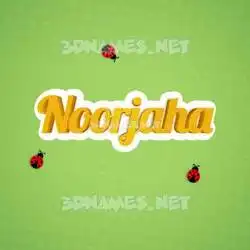 noorjaha in Ladybugs style - 3D name wallpaper