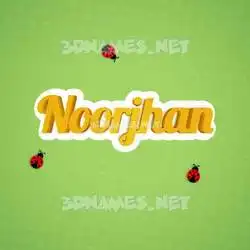 noorjhan in Ladybugs style - 3D name wallpaper
