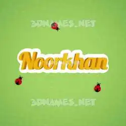 noorkhan in Ladybugs style - 3D name wallpaper