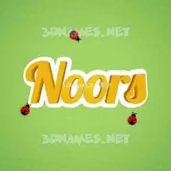 noors in Ladybugs style - 3D name wallpaper