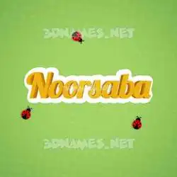 noorsaba in Ladybugs style - 3D name wallpaper