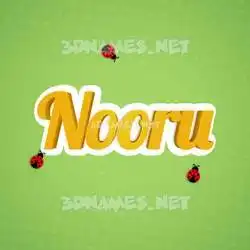 nooru in Ladybugs style - 3D name wallpaper