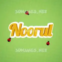 noorul in Ladybugs style - 3D name wallpaper