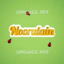 noorulain in Ladybugs style - 3D name wallpaper