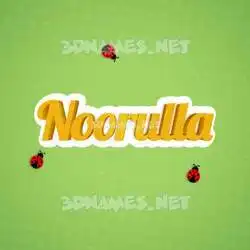 noorulla in Ladybugs style - 3D name wallpaper