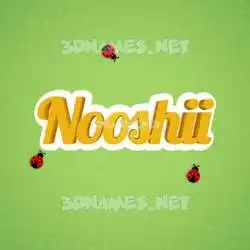 nooshii in Ladybugs style - 3D name wallpaper