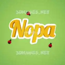 nopa in Ladybugs style - 3D name wallpaper