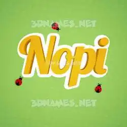 nopi in Ladybugs style - 3D name wallpaper
