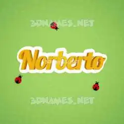 norberto in Ladybugs style - 3D name wallpaper