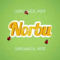 norbu in Ladybugs style - 3D name wallpaper