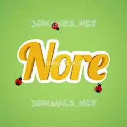 nore in Ladybugs style - 3D name wallpaper