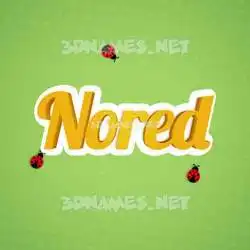 nored in Ladybugs style - 3D name wallpaper