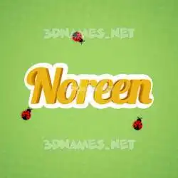 noreen in Ladybugs style - 3D name wallpaper