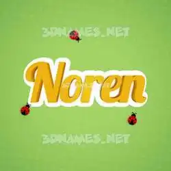 noren in Ladybugs style - 3D name wallpaper