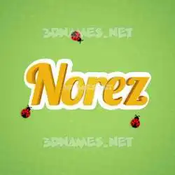 norez in Ladybugs style - 3D name wallpaper