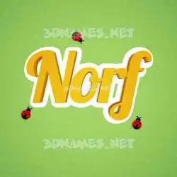 norf in Ladybugs style - 3D name wallpaper