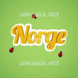 norge in Ladybugs style - 3D name wallpaper