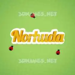 norhuda in Ladybugs style - 3D name wallpaper