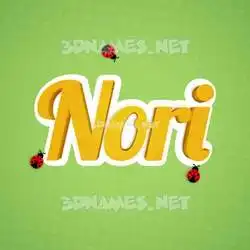 nori in Ladybugs style - 3D name wallpaper