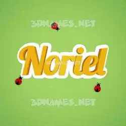 noriel in Ladybugs style - 3D name wallpaper