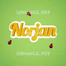 norjan in Ladybugs style - 3D name wallpaper