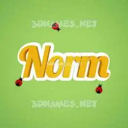 norm in Ladybugs style - 3D name wallpaper