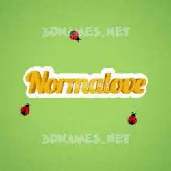 normalove in Ladybugs style - 3D name wallpaper