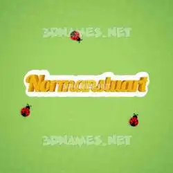 normanstuart in Ladybugs style - 3D name wallpaper