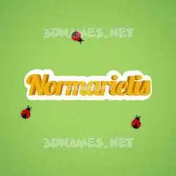 normarielis in Ladybugs style - 3D name wallpaper