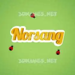 norsang in Ladybugs style - 3D name wallpaper