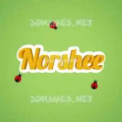 norshee in Ladybugs style - 3D name wallpaper