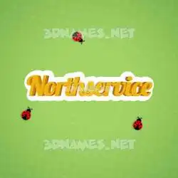 northservice in Ladybugs style - 3D name wallpaper