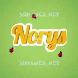norys in Ladybugs style - 3D name wallpaper