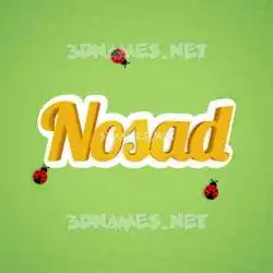 nosad in Ladybugs style - 3D name wallpaper