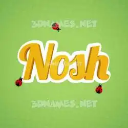 nosh in Ladybugs style - 3D name wallpaper