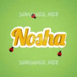 nosha in Ladybugs style - 3D name wallpaper