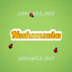 nosheensaba in Ladybugs style - 3D name wallpaper