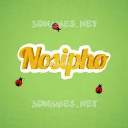 nosipho in Ladybugs style - 3D name wallpaper