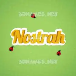 nostrah in Ladybugs style - 3D name wallpaper
