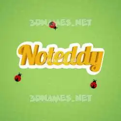 noteddy in Ladybugs style - 3D name wallpaper